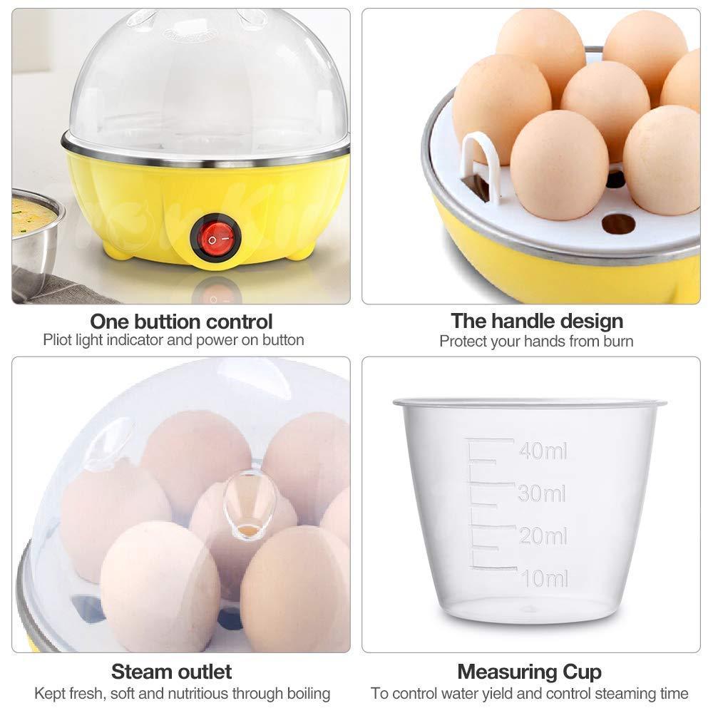 7 Egg Electric Boiler For Steaming, Cooking, Boiling and Frying