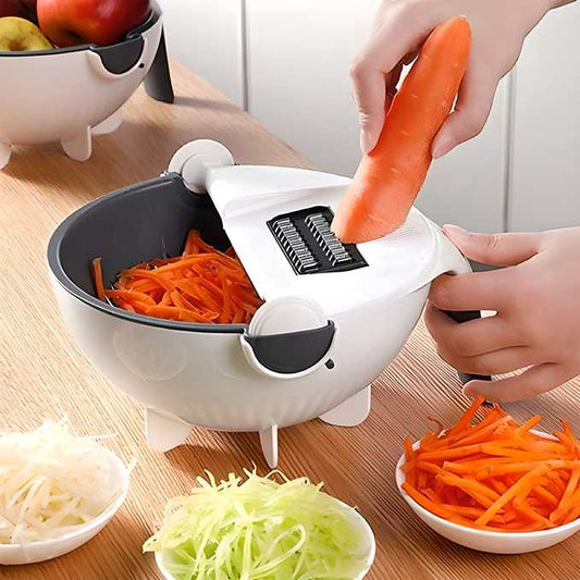 9 in 1 Plastic Magic Rotate Vegetable Cutter