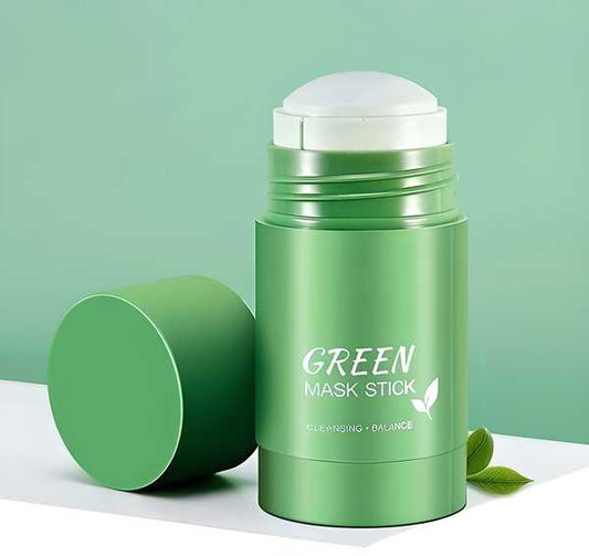 Green Tea Purifying Clay Stick Mask Oil Control Anti-Acne Green Tea Facial Detox Mud Mask (Green Tea)