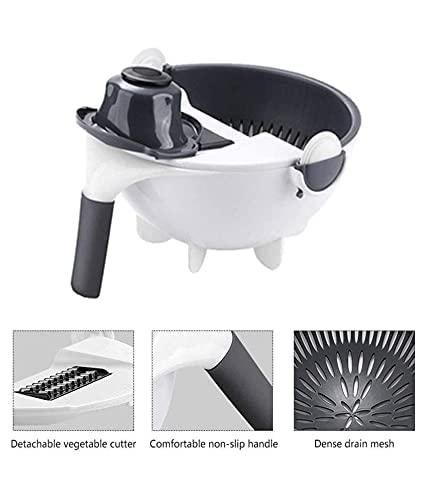 9 in 1 Plastic Magic Rotate Vegetable Cutter